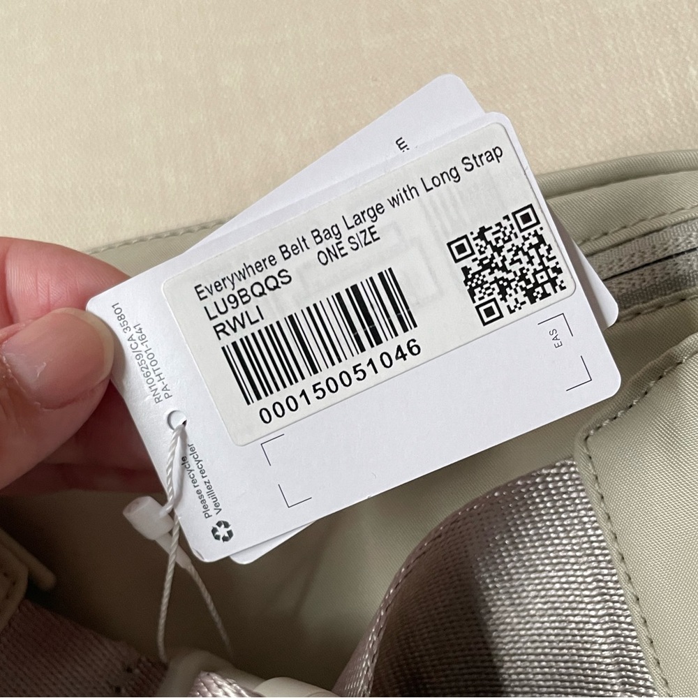 *LONG STRAP* Lululemon Everywhere Belt Bag Large 2L - Raw Linen - Picture 8 of 14
